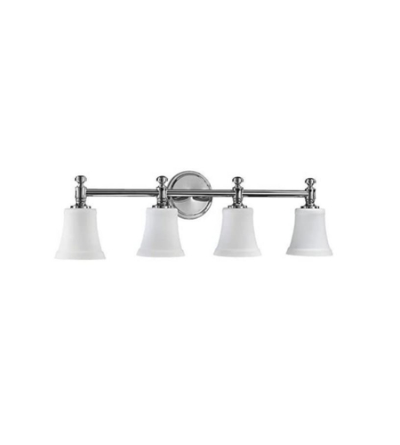 Quorum Rossington 4-Light 9" Bathroom Vanity Light in Aged Brass with