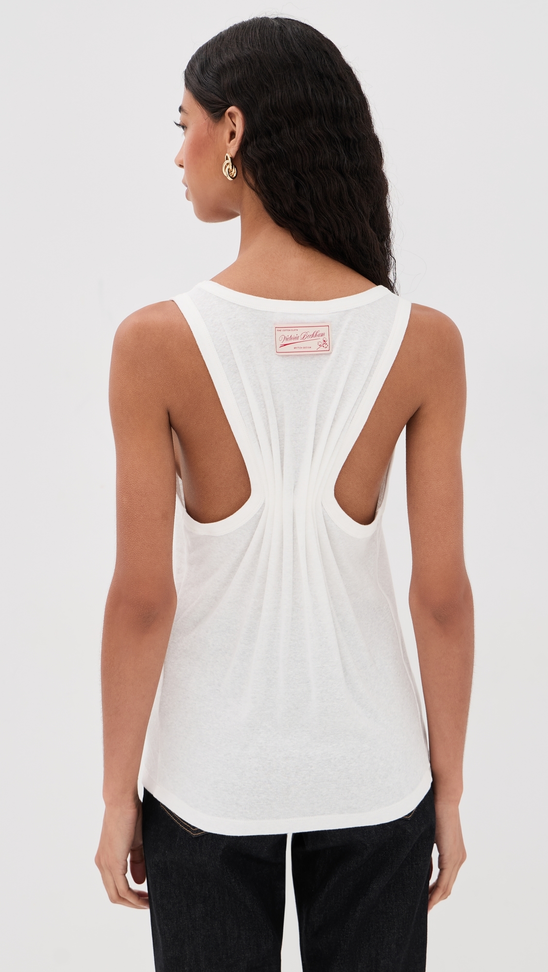 Split Tank Top White