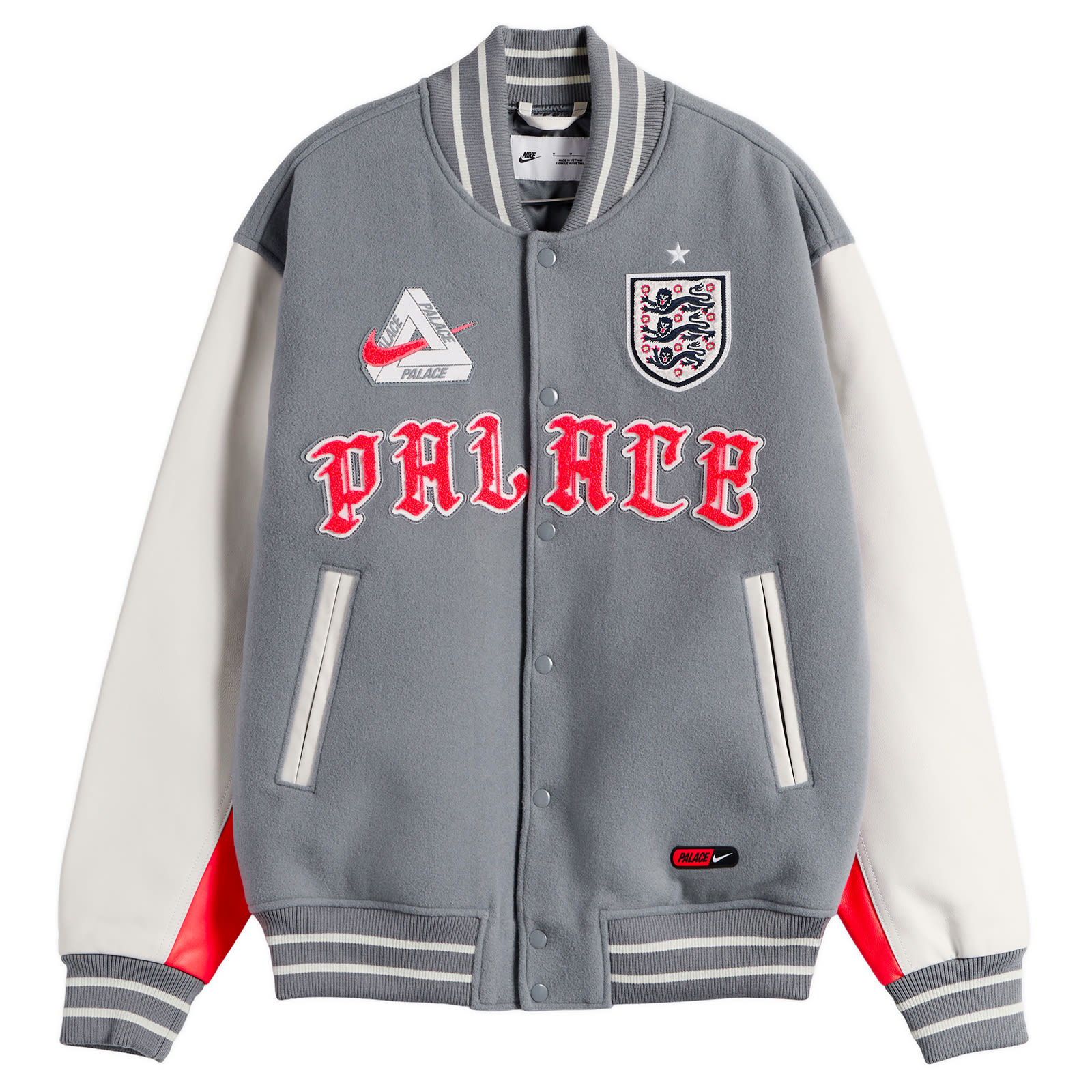 Men's x Palace England Varsity Jacket Grey