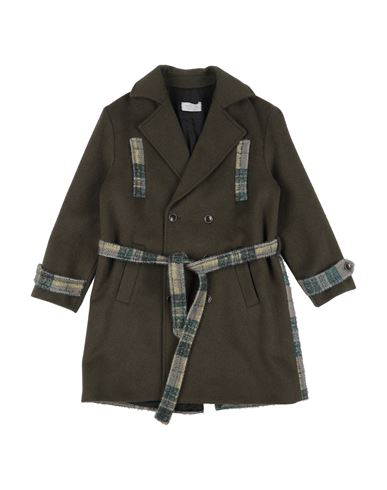 Mood_one Kid Girl Coat Military green Size 12 Wool, Polyester