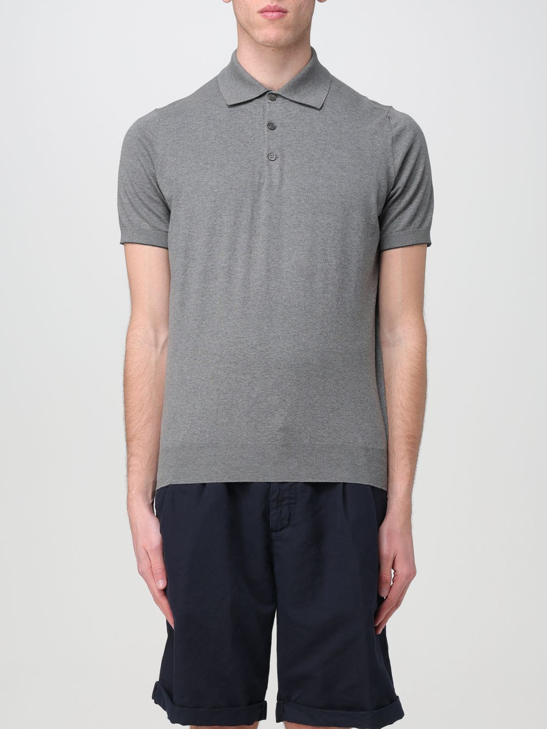 Polo Shirt Men color Grey