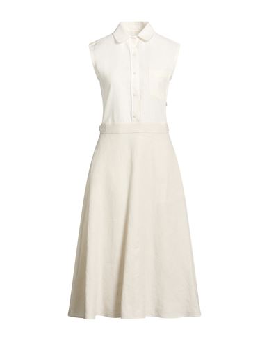 Woman Midi dress Off white Size 2 Linen