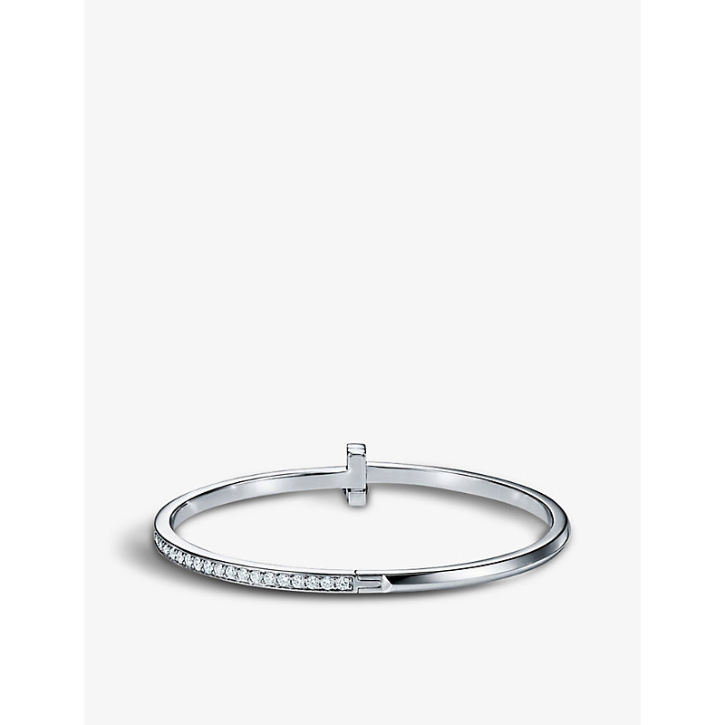T1 Narrow 18ct White-gold and 0.92ct Diamond Small Bracelet