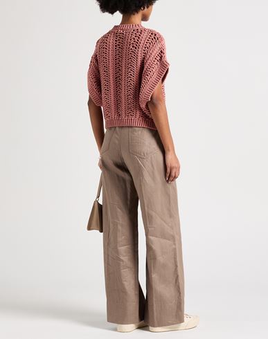 Woman Pants Light brown Size 4 Linen, Brass
