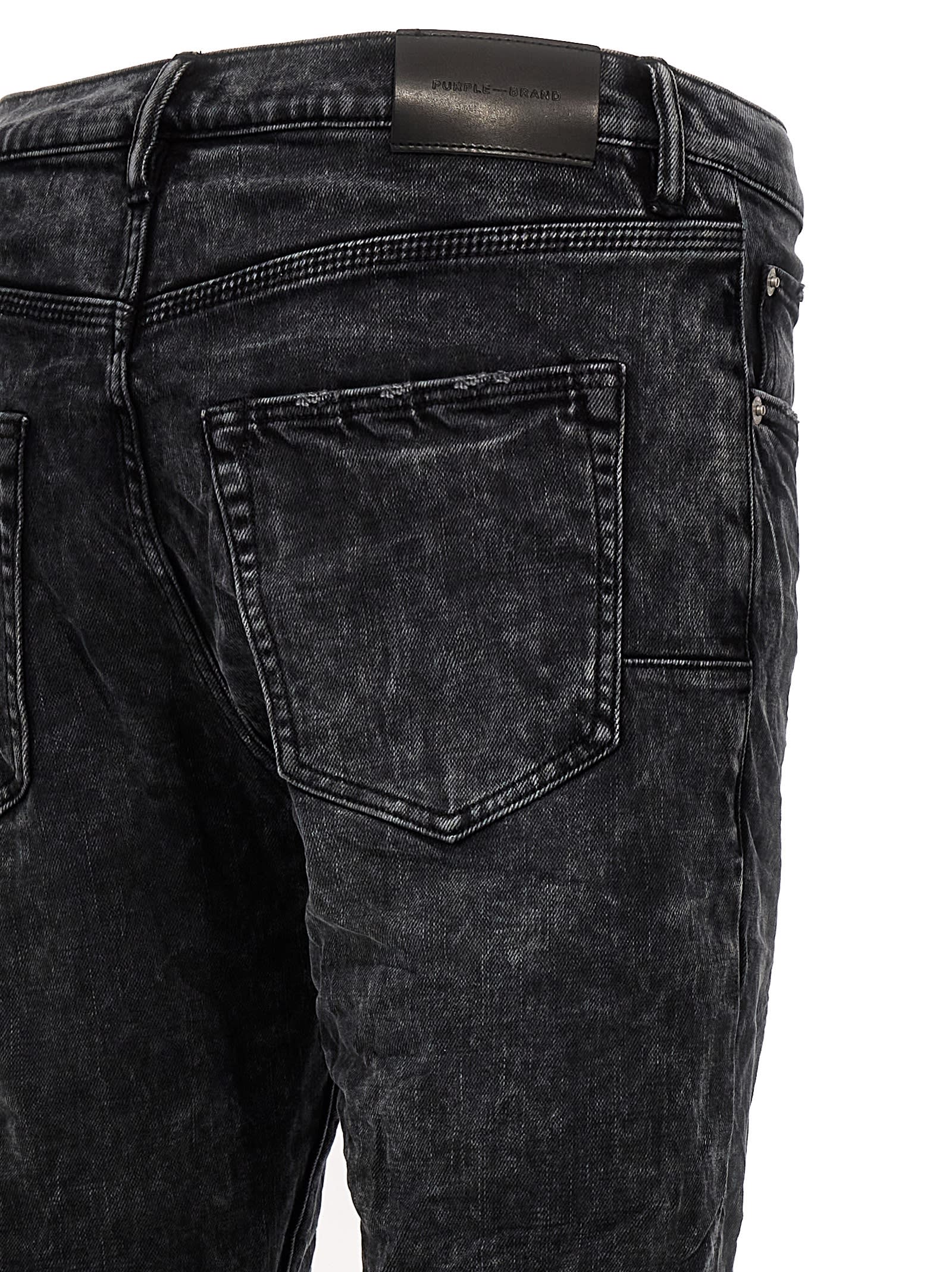 Stonewashed mid-rise jeans - Grey