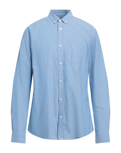 Only & Sons Man Shirt Light blue Size XS Cotton, Polyester