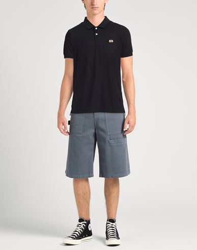 Man Polo shirt Black Size L Cotton