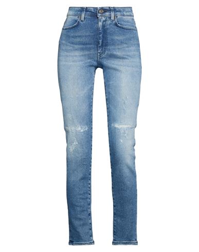 Woman Jeans Blue Size 25 Cotton, Elastane