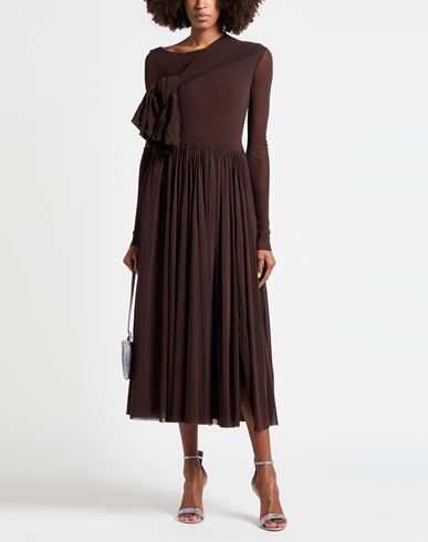 Woman Midi dress Brown Size 4 Polyamide