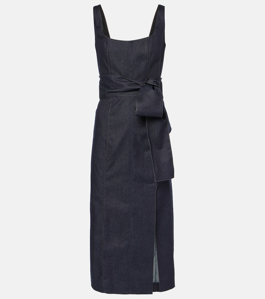 Denim midi dress