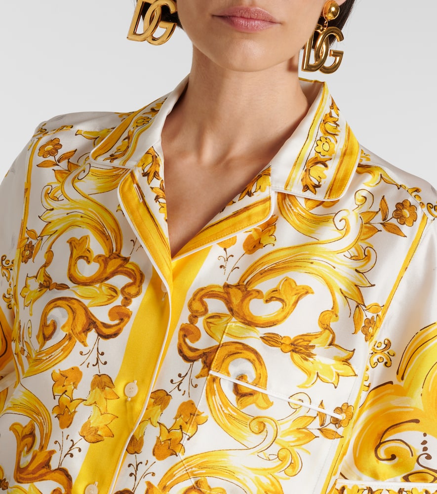 Majolica silk twill shirt