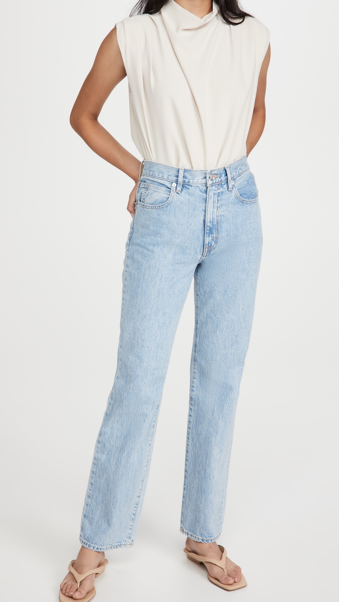 Sleeveless Fabienne Top Bone