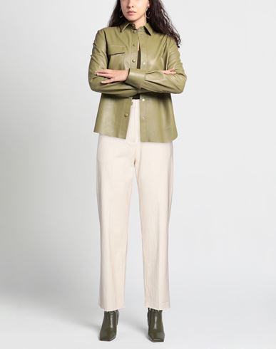 Momoní Woman Pants Ivory Size 10 Cotton, Elastane