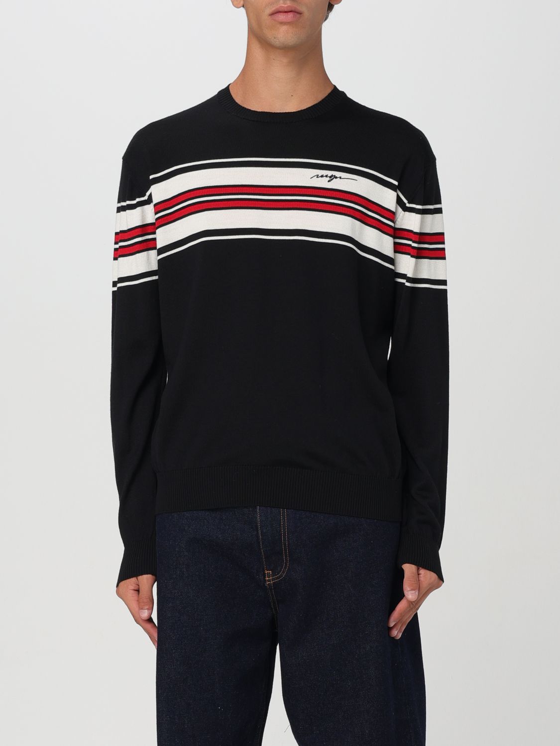 Chest stripe jumper - Black