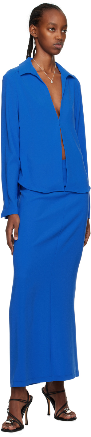 SSENSE Work Capsule Blue Staple Maxi Skirt
