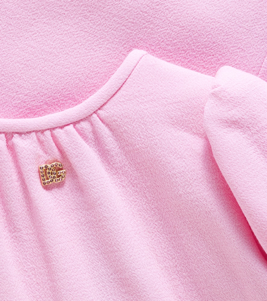 Dolce & Gabbana Kids Gathered wool dress