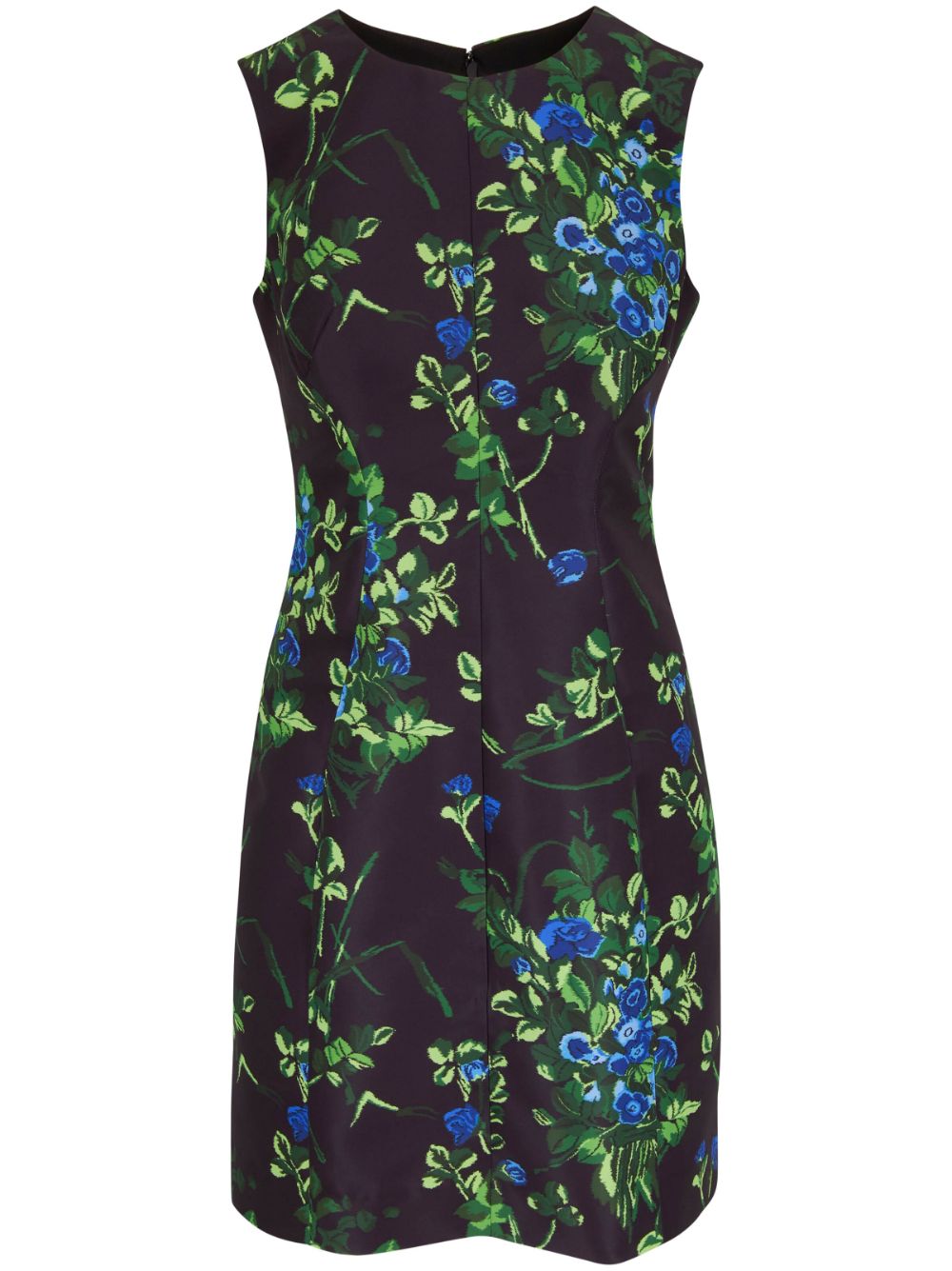 Floral-print dress - Black