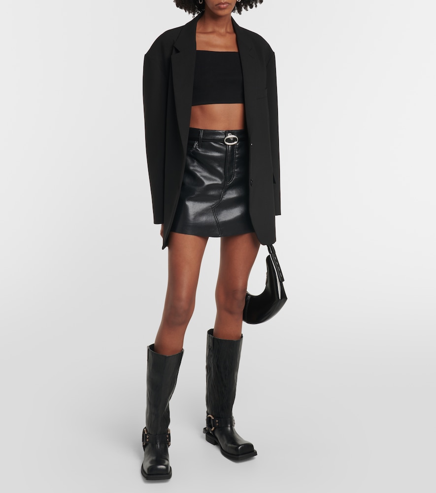Le High 'N' Tight leather miniskirt