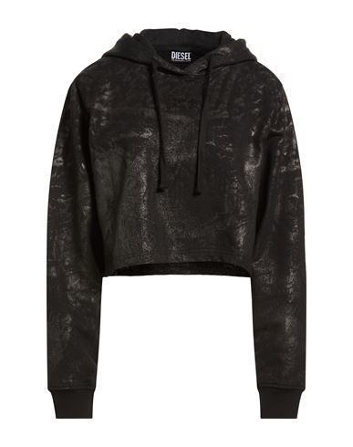 Woman Sweatshirt Black Size XS Cotton, Elastane
