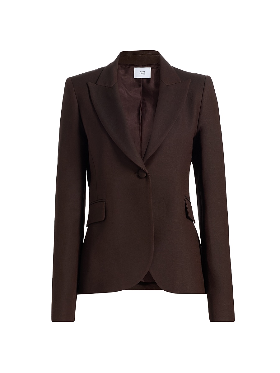 Women's Logan Wool-Silk Blended Blazer - Mocha