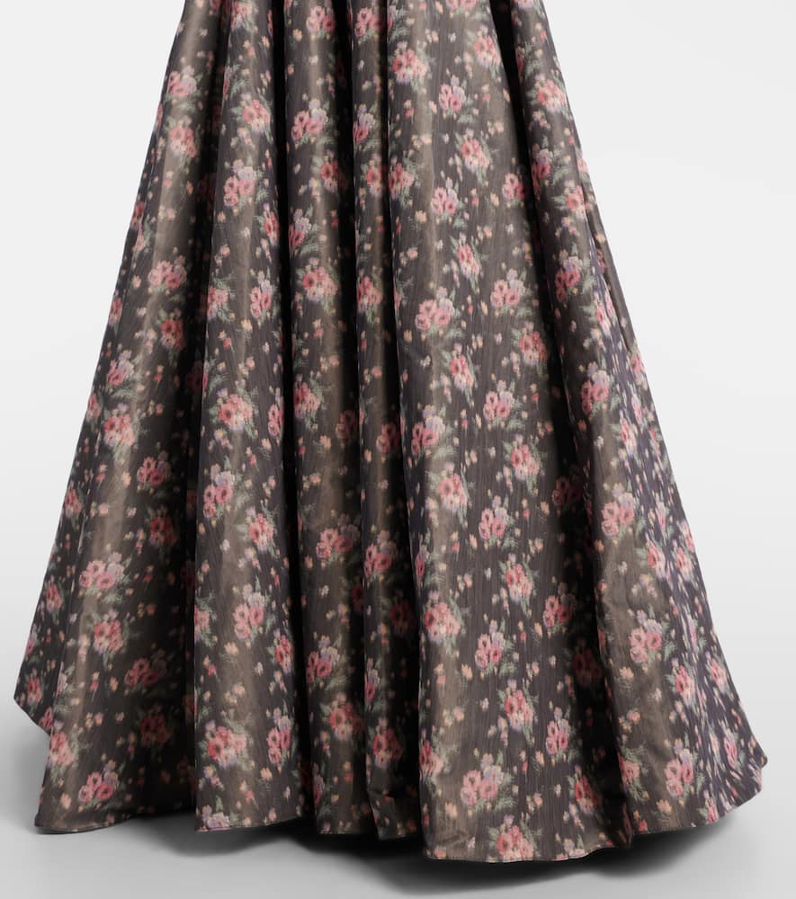Laila floral taffeta corset gown