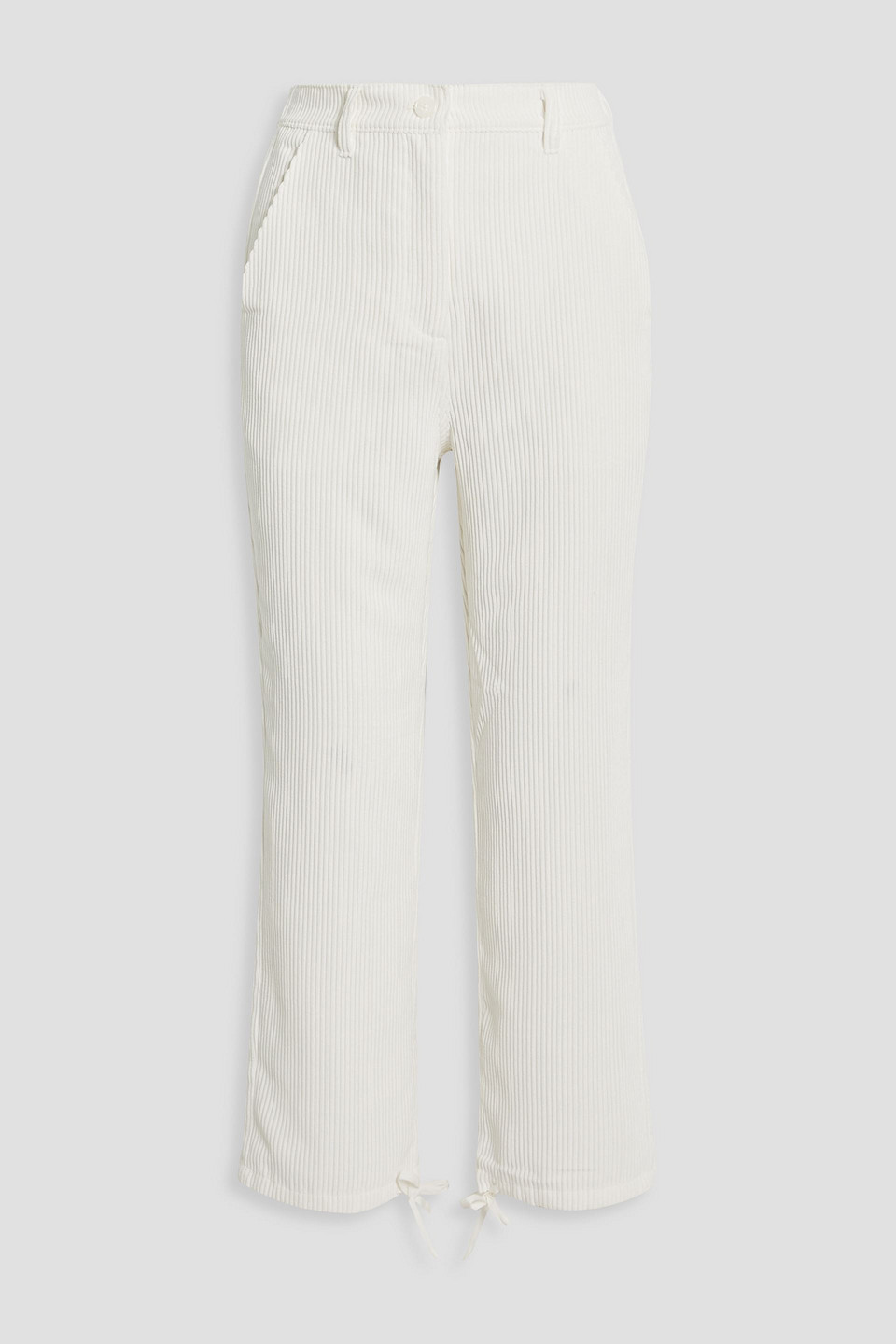 Corduroy straight-leg pants