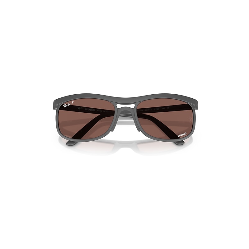 Ray-Ban Rb4452 Polarized+ Lenses Liteforce Sunglasses Sand Grey Frame Violet Lenses Polarized