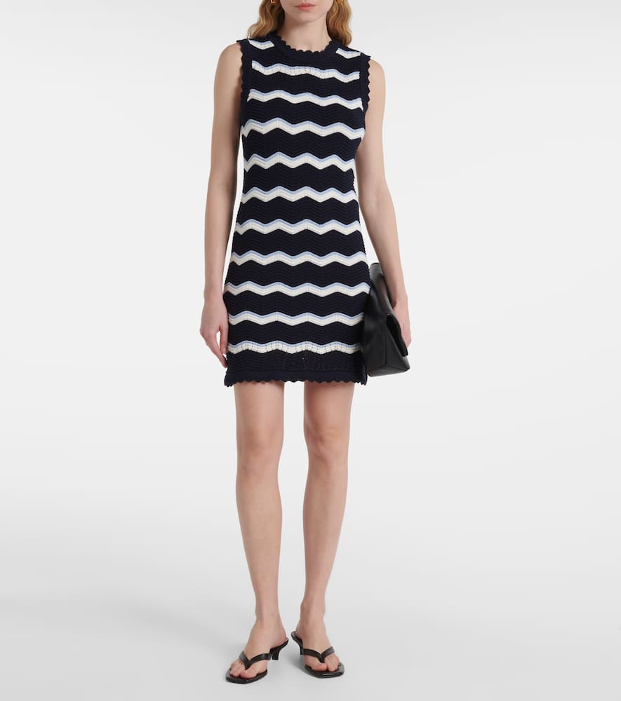 Templeton chevron cotton-blend minidress