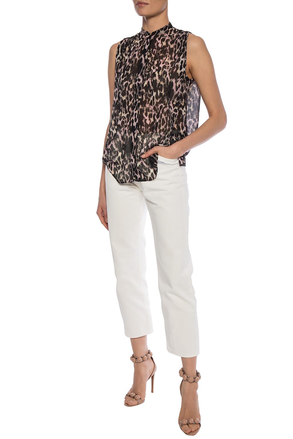 ‘Wing’ Leopard-printed Shirt, Women's, Black