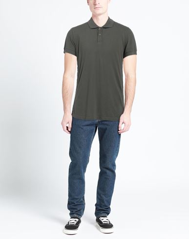 Bikkembergs Man Polo shirt Dark green Size S Cotton