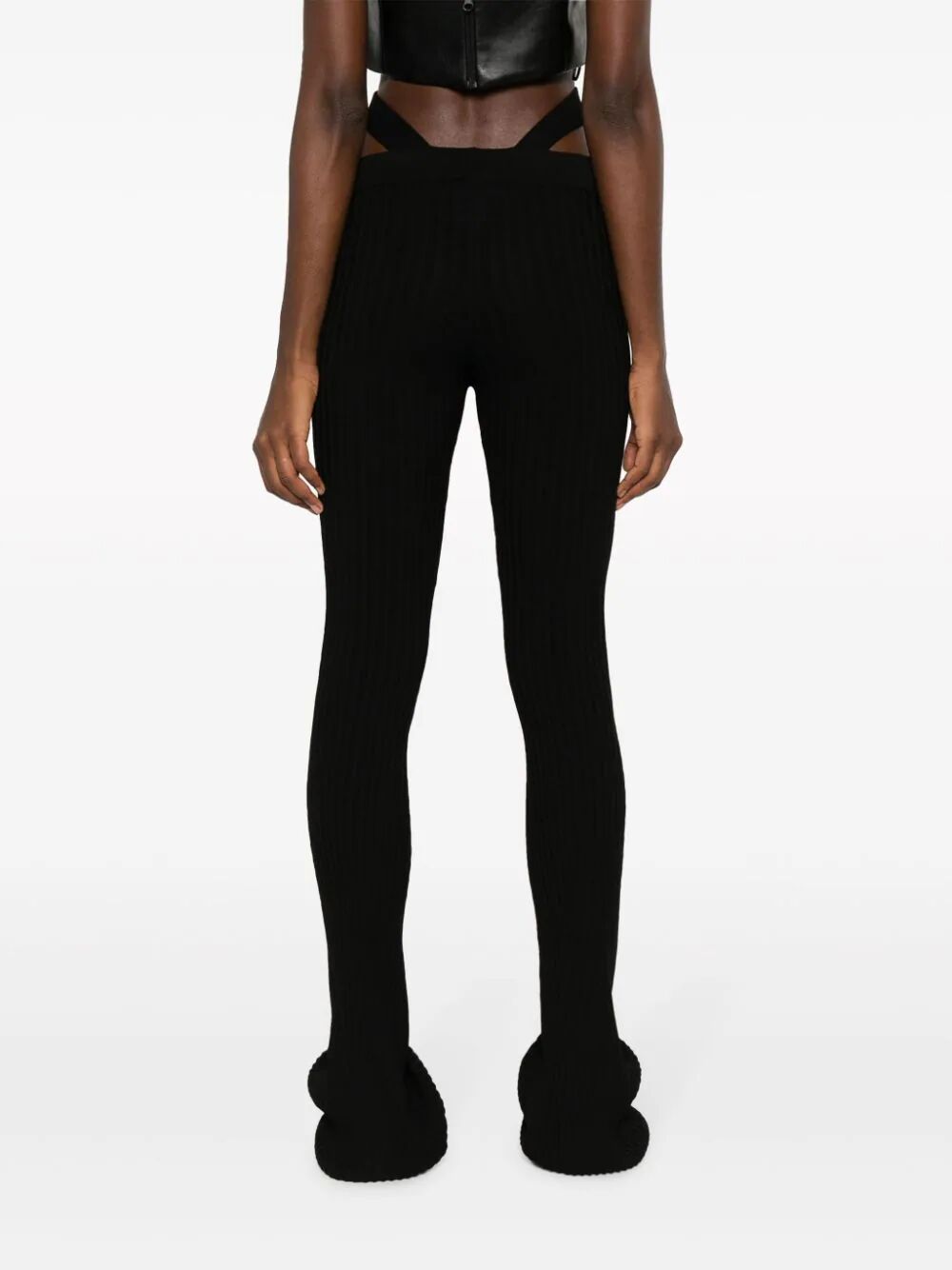 Andreadamo Ribbed Knit Flare Pants