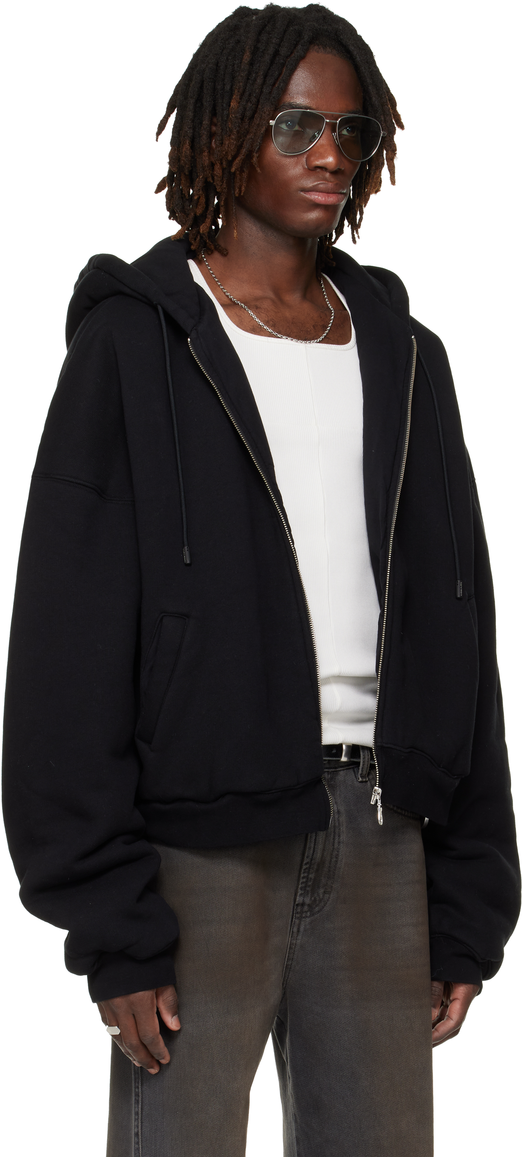 SSENSE Exclusive Black Wadded Hoodie