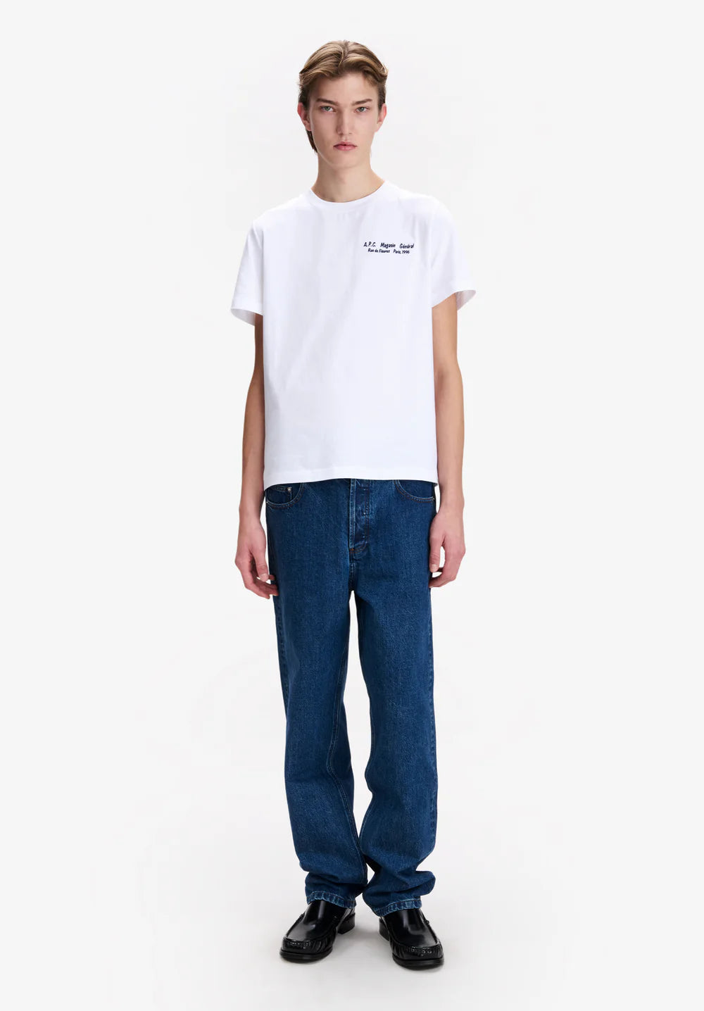 A. P.C. Men's Magasin Général 1996 t-shirt Size: Extra Small in White