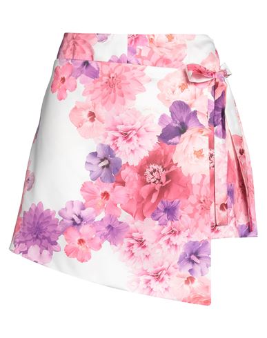 Woman Mini skirt White Size 6 Polyester