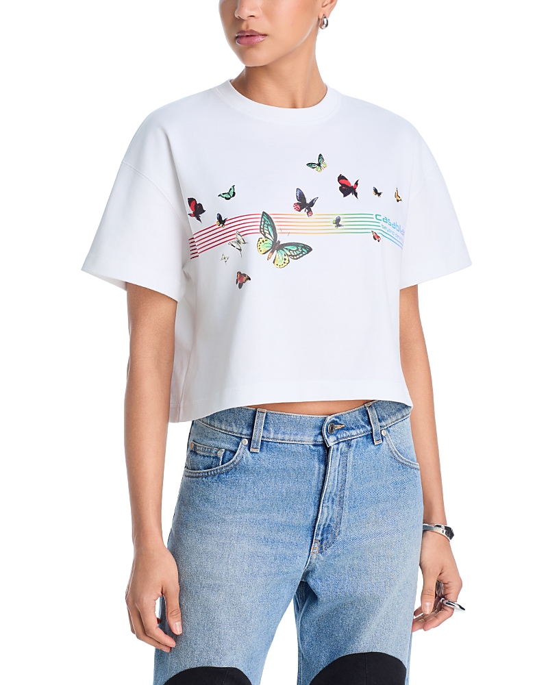 Boxy T-Shirt With Butterflies
