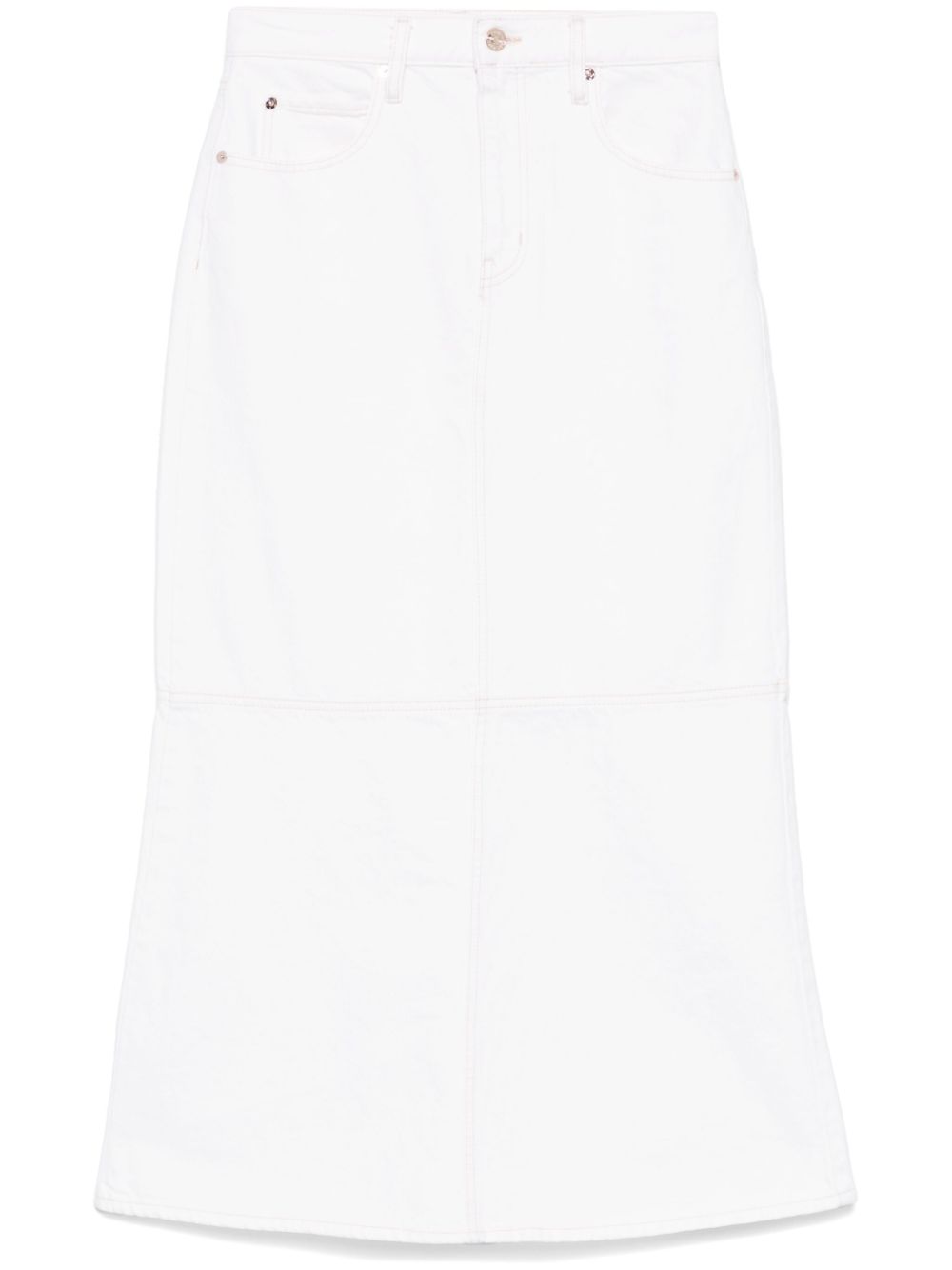 The Flounce midi skirt - White