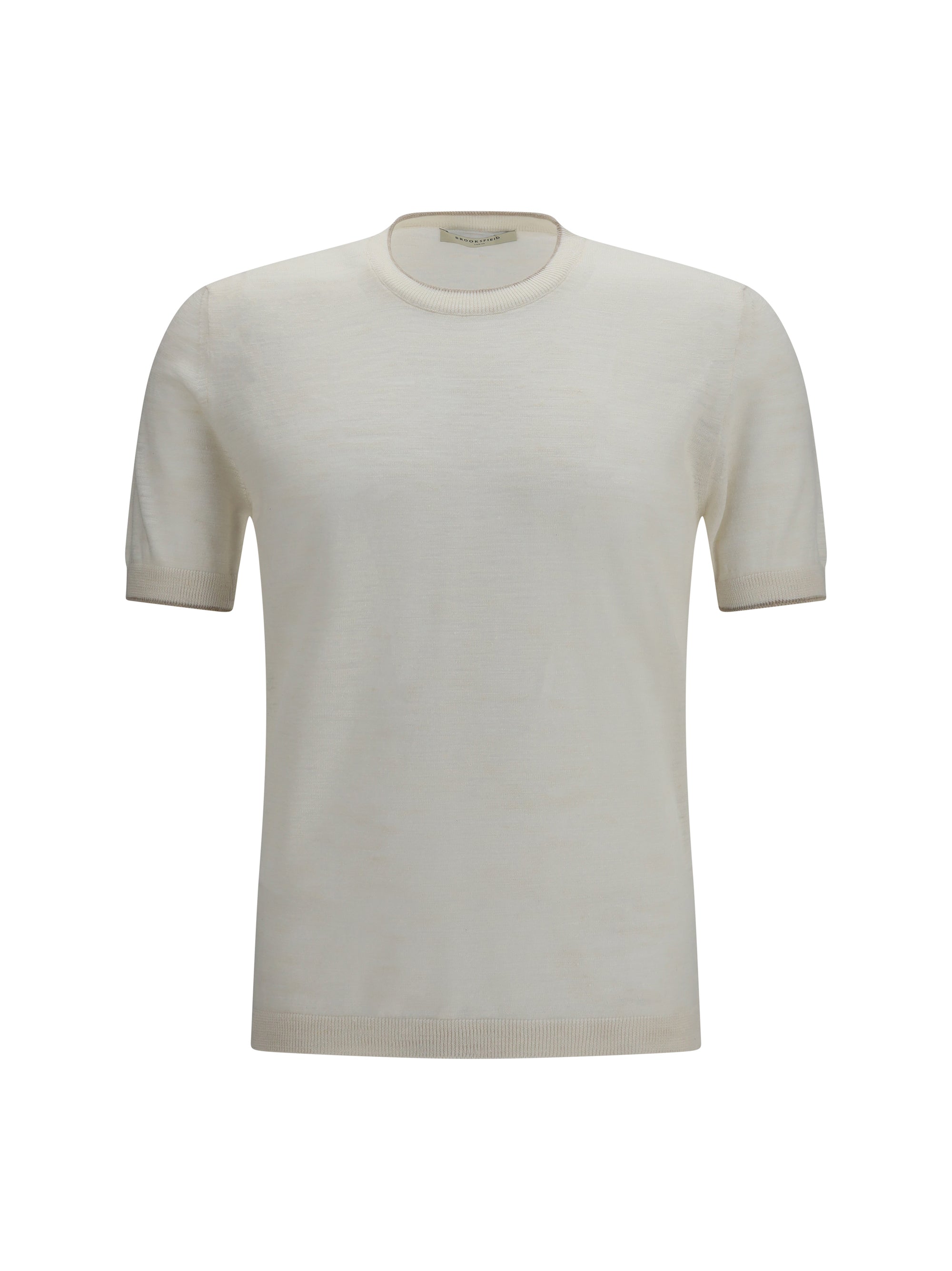 Linen-Blend Crewneck T-Shirt — White