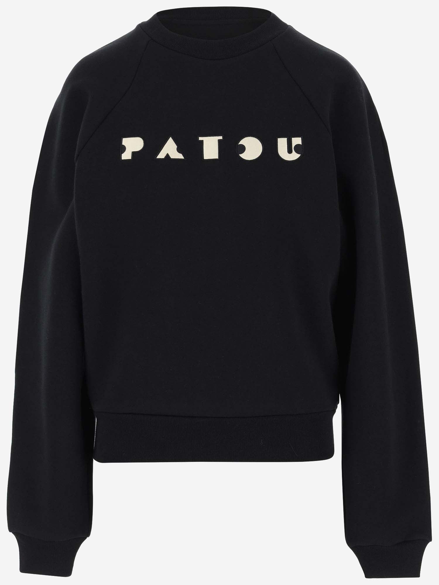 Art Deco cotton sweatshirt - Black