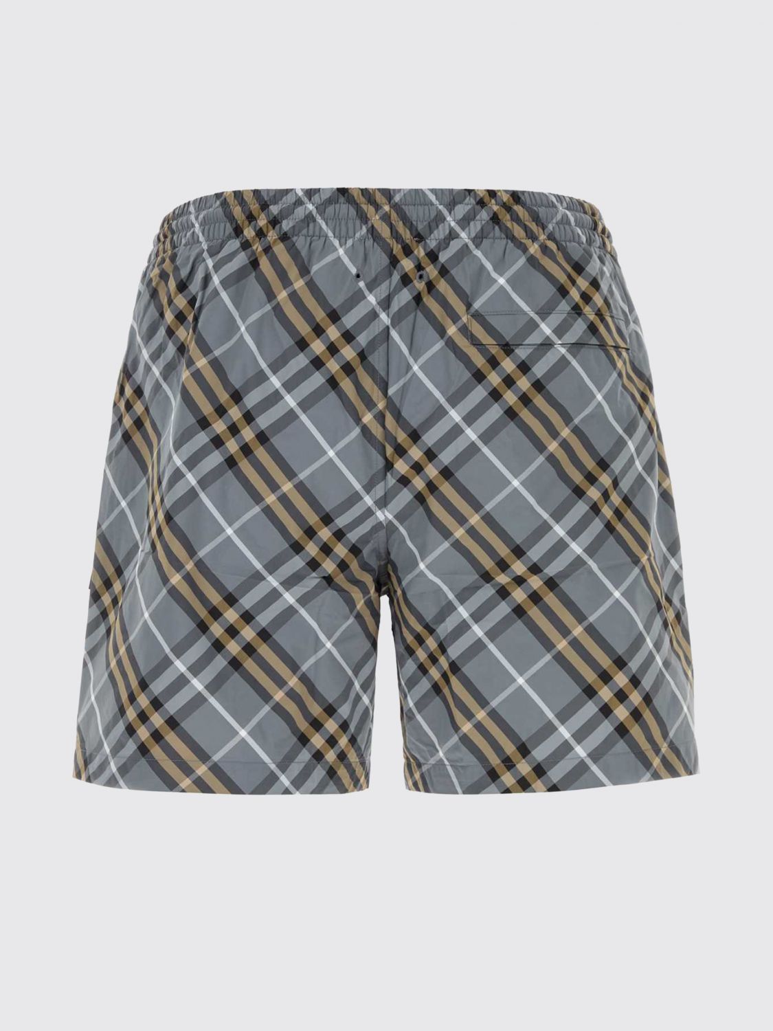 Burberry - check pattern beach shorts side pocket