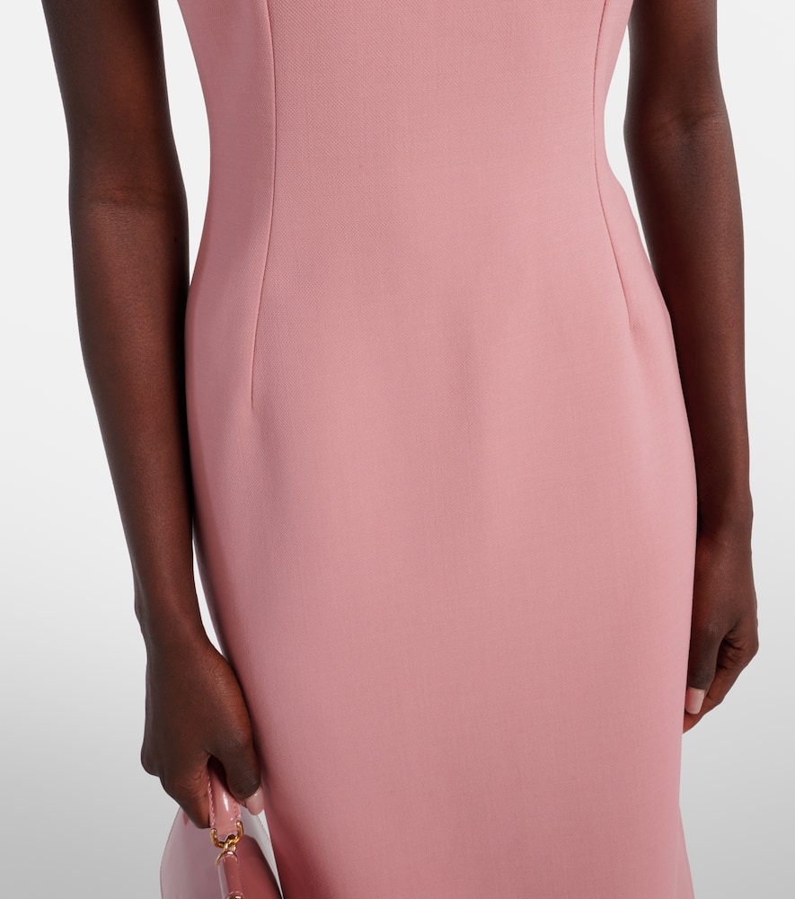 Virgin wool midi dress