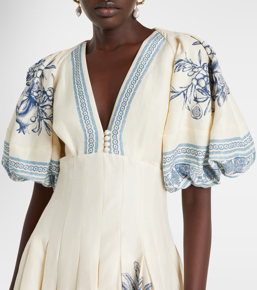 Alémais Villa Romantica linen-blend midi dress