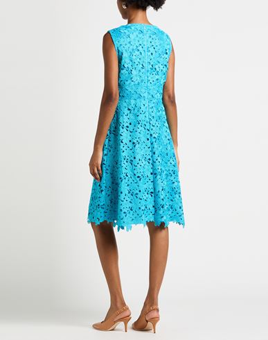 Woman Midi dress Azure Size 6 Polyester