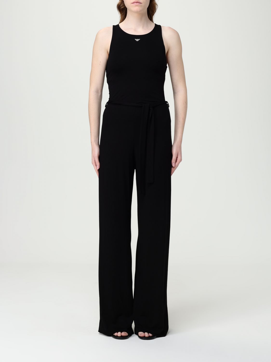 Emporio Armani logo-embellished jumpsuit - Black