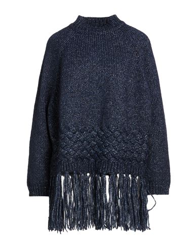 Woman Sweater Navy Size ONESIZE Acrylic, Alpaca wool, Metallic fiber, Polyamide, Wool