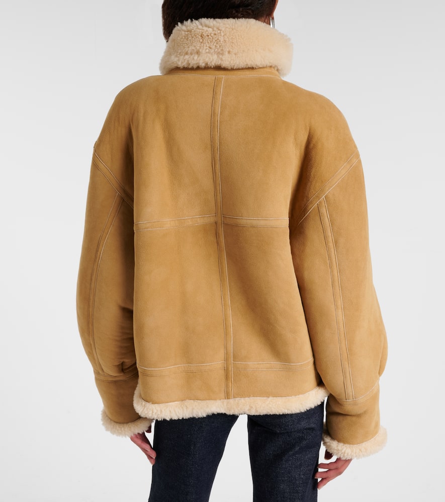 Portia shearling-lined suede jacket