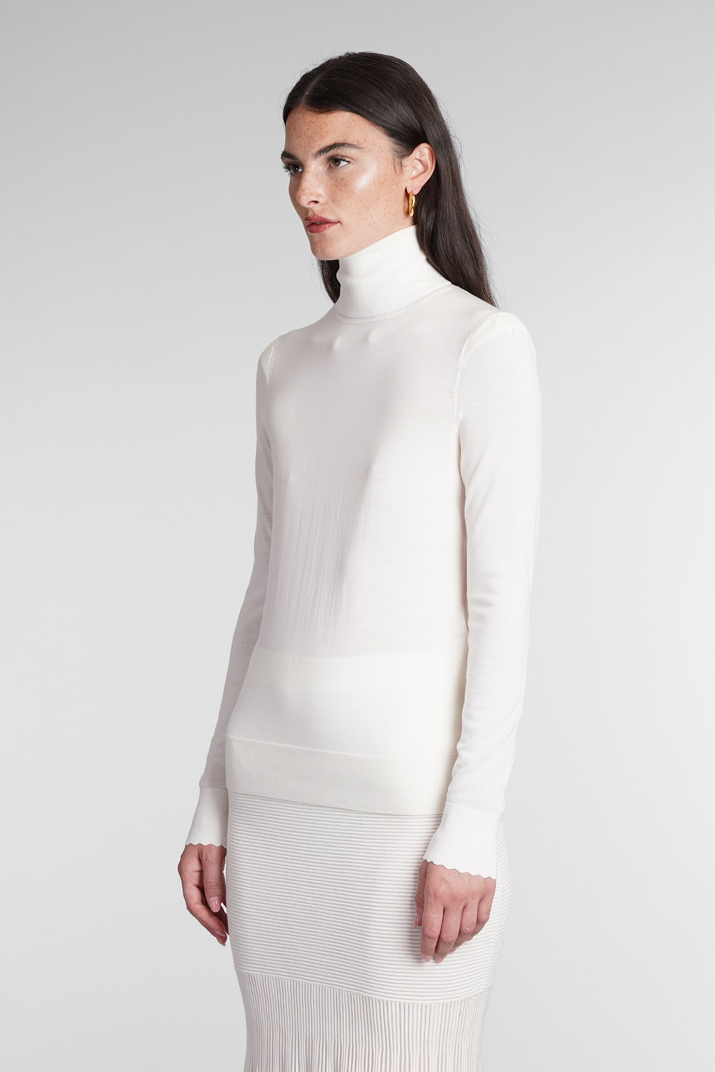 Knitwear In Beige Wool