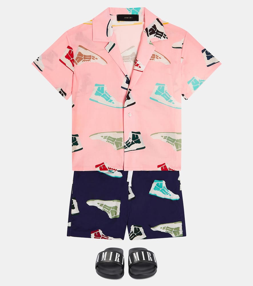 Amiri Kids Skel Top printed cotton shirt