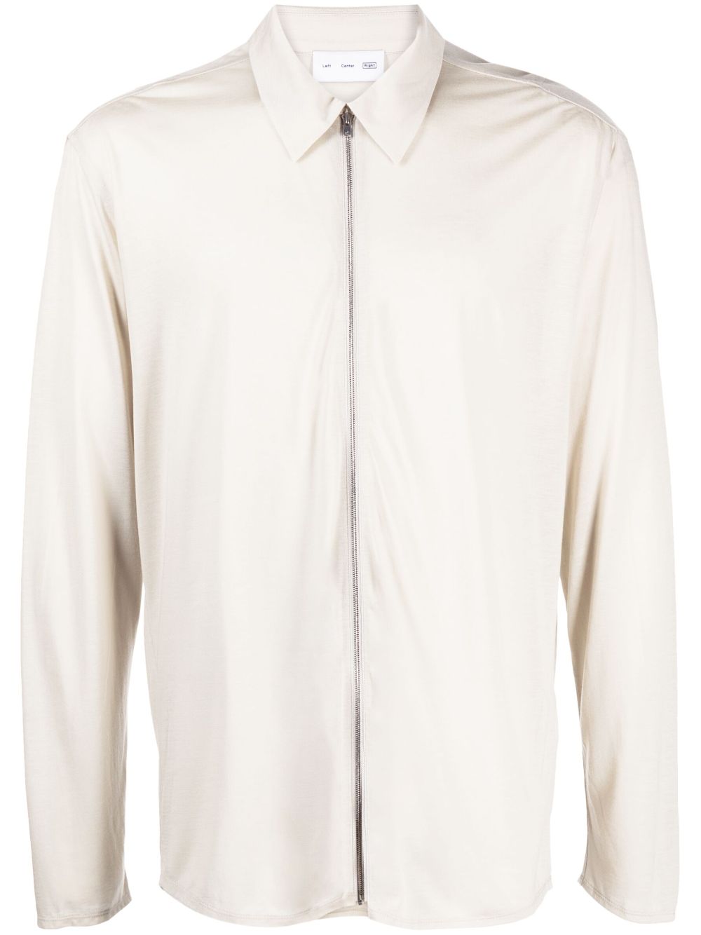 Zip-up lyocell shirt - Neutrals