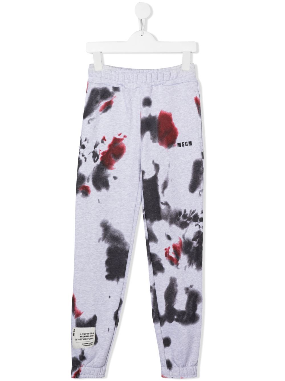 Paint-splatter detail track pants - Grey