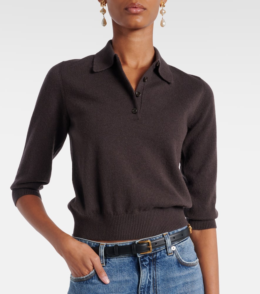 Cashmere polo sweater